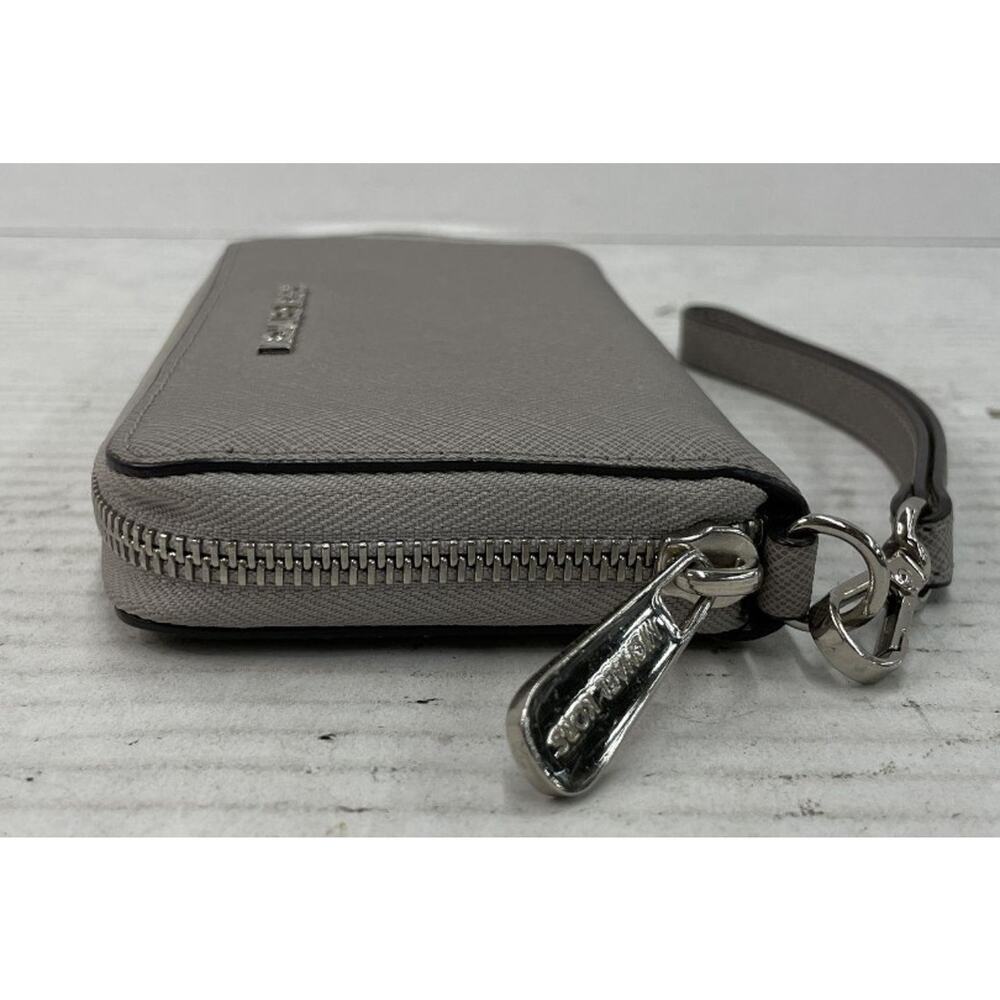 Michael Kors Jet Set Travel wristlet wallet grey Saffiano leather NWOT - Picture 7 of 8